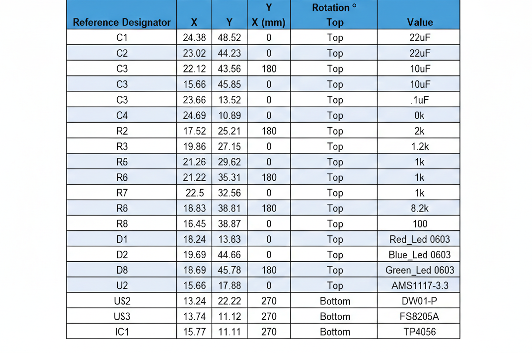 Pick & Place File (PnP)